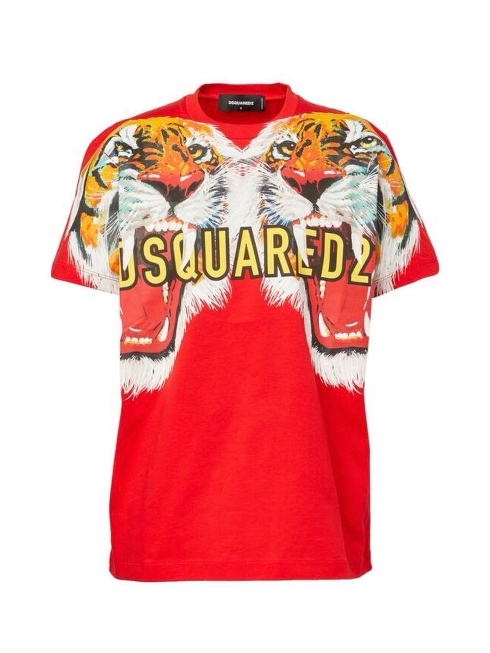 DSQUARED2 Tiger Printed Unisex Jersey T-Shirt size L